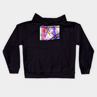 cat lover water color Kids Hoodie